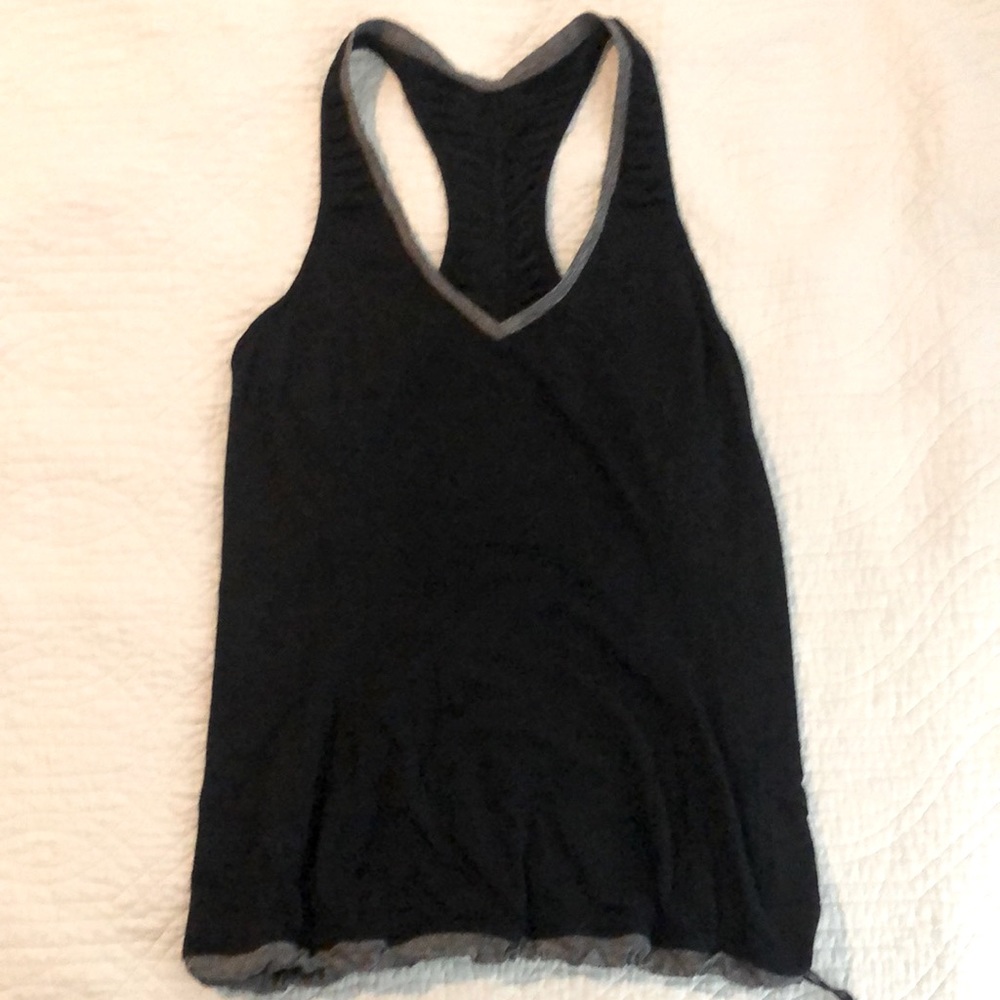Black Lululemon racer back tank top